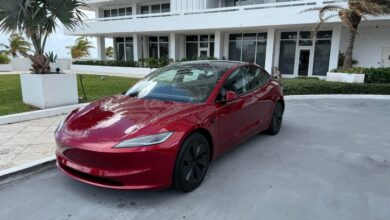 Check Out Tesla Ultra Red 2025 Next To Old Multicoat Paint 8 Tesla Ultra Red 2025